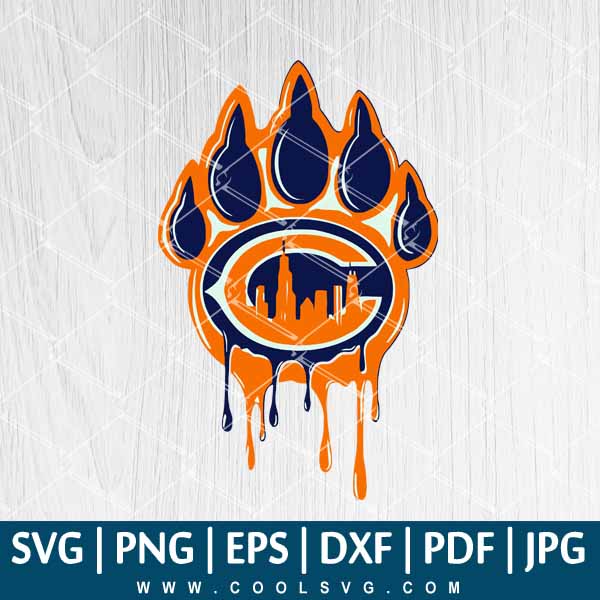 Chicago Paw SVG - Chicago Bears Logo SVG - Chicago Bears SVG - Chicago Paw Vector
