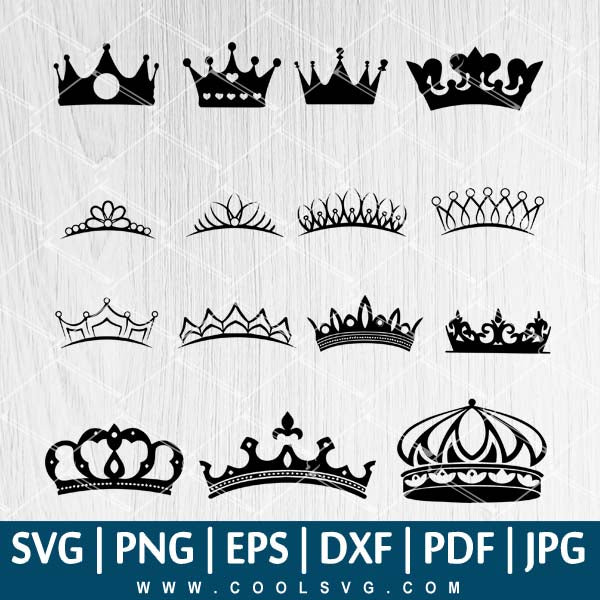 Crown SVG File - Crown Vector - Princess Crown SVG - King Crown SVG - Crown Clipart - Tiara SVG - Queen Crown SVG - Crown Silhouette