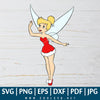 Tinkerbell Christmas SVG - Tinkerbell Silhouette Vector - Tinkerbell Layered SVG - Christmas SVG