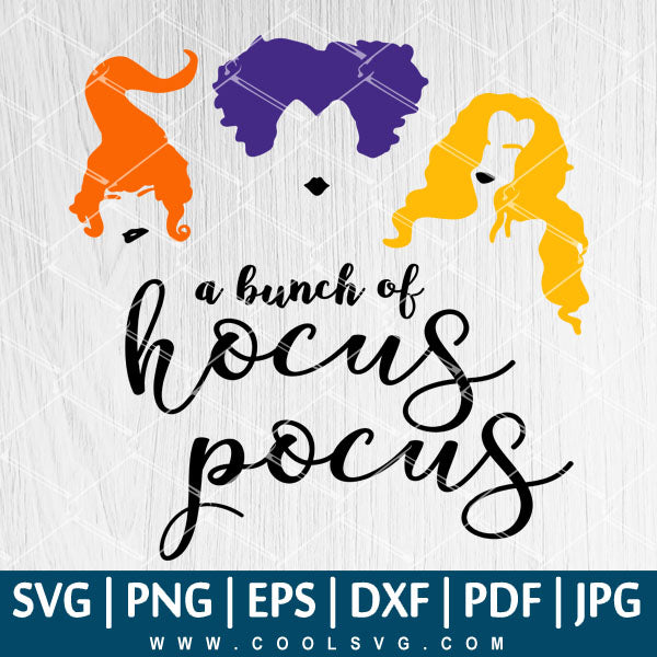 A Bunch Of Hocus Pocus SVG | Sanderson Sisters SVG | Colored hocus pocus SVG - CoolSvg