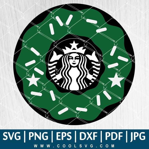 Donut SVG | Starbucks Donut Monogram SVG | Starbucks SVG | Frame SVG - CoolSvg