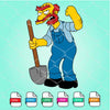 Groundskeeper Willie SVG- -The Simpsons SVG- Simpsons SVG - mysvg