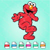 Sesame Street Funny Elmo Head SVG - Elmo Laughing Face SVG - Sesame Street Elmo SVG - mysvg