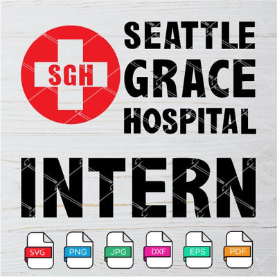 Grey's Anatomy Seattle Grace Hospital Intern SVG - Hospital Logo Svg - mysvg