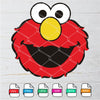 Sesame Street Funny Elmo Head SVG - Elmo Smiling Face SVG - mysvg