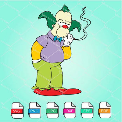Krusty The Clown SVG -The Simpsons SVG - mysvg