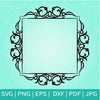 Decorative Floral Flourish Frame SVG - Picture frame SVG - Border Ornament SVG - CoolSvg