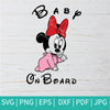 Minnie Mouse Baby SVG - Baby On Board SVG - mysvg