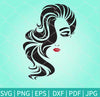 Beautiful Woman Face SVG - Hair Svg - mysvg