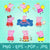 Peppa Pig Clipart Bundle | Princess Peppa Pig Clipart Vector | Cartoon Princess PNG