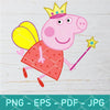 Peppa Pig Clipart Bundle - Princess Peppa Pig Clipart Vector - mysvg