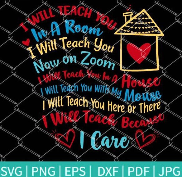 I Will Teach You In A Room I Will Teach You On Zoom SVG - Dr Seuss Svg