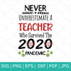 Never Underestimate A teacher Who Survived 2020 Coronavirus Pandemic SVG - mysvg