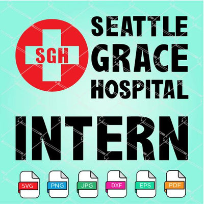 Grey's Anatomy Seattle Grace Hospital Intern SVG - Hospital Logo Svg - mysvg