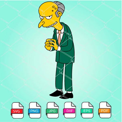 Charles Montgomery Burns SVG-The Simpsons SVG- Simpsons SVG - mysvg