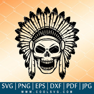 Indian Skull SVG - Indian Skull PNG - CoolSvg