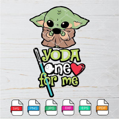 Cute Baby Yoda SVG - Star wars SVG - mysvg