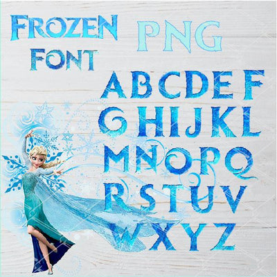 Frozen Alphabet Clipart - mysvg