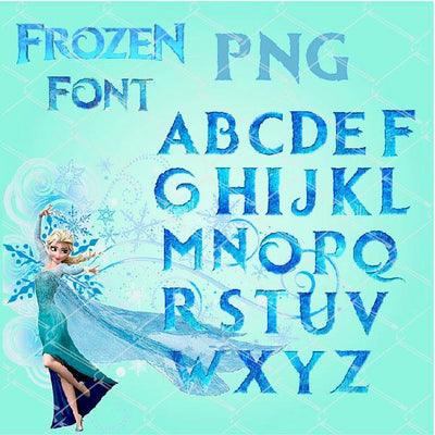 Frozen Alphabet Clipart - mysvg