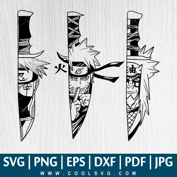 Anime Knives SVG, Naruto SVG PNG EPS DXF File, Great for Cricut & Silhouette - CoolSvg