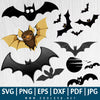 Bats Bundle SVG - Halloween Bat SVG - Flying Bats SVG - Bats Silhouette SVG - Cute Bat SVG