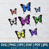 Bundle Colorful Butterflies SVG - layered Butterfly SVG - Butterflies SVG - Flying Butterfly SVG - CoolSvg