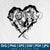 Chucky and Tiffany SVG - Horror SVG - Chucky black and white -  Blood Bloody Heart Horror SVG - Chucky SVG - Scary SVG