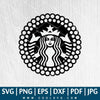 Circle Frame Starbucks  SVG - Strabucks SVG - Monogram SVG - Frame SVG - CoolSvg