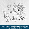 Cute Unicorn SVG -  Unicorn SVG - Unicorn SVG Cricut  - Unicorn Girl SVG - CoolSvg