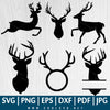 Deer Head SVG, Deer Bundle SVG Deer, Deer Mountains SVG, Buck Deer SVG, Deer Antlers SVG, Great for Sublimation or Cricut & Silhouette