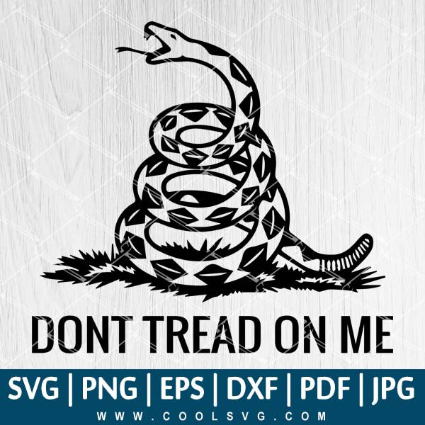 Don't Tread On Me SVG Cut File - Download SVG - Dont Tread On Me Snake SVG - CoolSvg