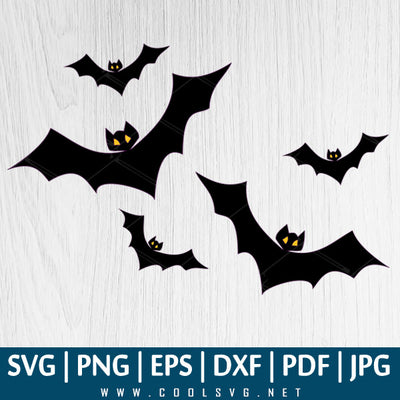 Flying Bats SVG - Bats Silhouette SVG - Bats Bundle SVG - bats svg