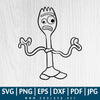 Forky Outline SVG PNG EPS DXF - Forky Face SVG - Toy Story SVG - Great for Sublimation or Cricut & Silhouette - CoolSvg