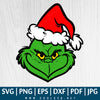 Grinch Face with Santa Hat SVG - Grinch Layered SVG - Great for Sublimation or Cricut & Silhouette - CoolSvg