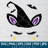 Halloween Witch Unicorn SVG - Halloween Unicorn SVG - Halloween SVG - Unicorn Face SVG - Unicorn head SVG - Witch SVG Cut File - Layered SVG