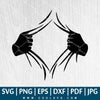 Hands Ripping SVG - Tear Away SVG - Ripped Shirt SVG - Superhero Open SVG - CoolSvg