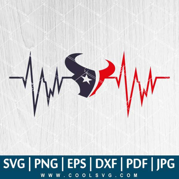 Houston Texans SVG - Houston Texans Heartbeat SVG - Houston Texans Vector