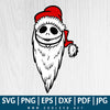 Jack Skellington Santa Hat SVG, Santa Jack Skellington SVG, Nightmare Before Christmas SVG, Santa Hat Layered SVG, Scary Santa SVG, Great for Sublimation or Cricut & Silhouette
