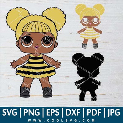 LOL Queen Bee SVG - LOL Queen Bee PNG - LOL Surprise Doll SVG Cut File
