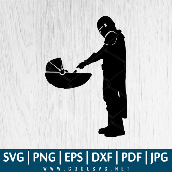 Baby Yoda SVG PNG EPS DXF - Mandalorian SVG Great for Sublimation or Cricut & Silhouette - CoolSvg