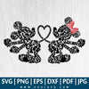 Mickey and Minnie Heart Tails  SVG - Minnie and Mickey Mouse SVG - Minnie Mouse SVG - Mickey Mouse SVG - CoolSvg