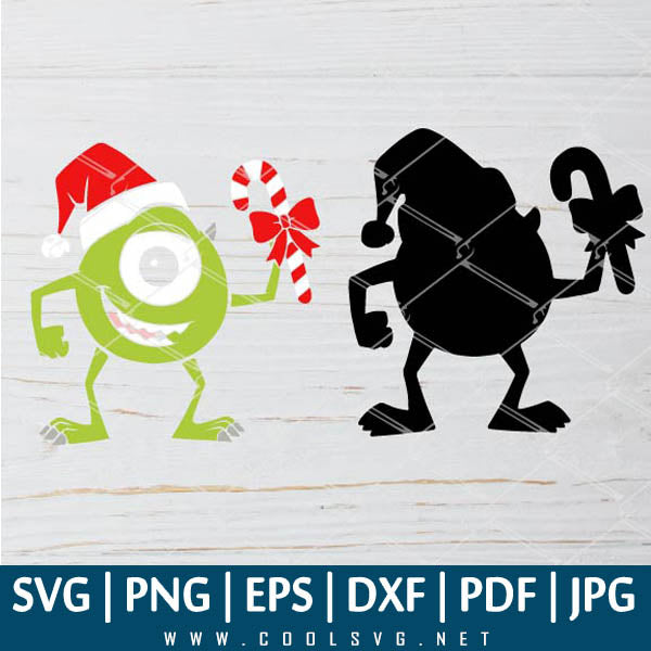 Monsters inc Mike Christmas SVG - Mike SVG - Mike and Sully Christmas SVG - Mike and Sully Monsters Inc Layered  SVG