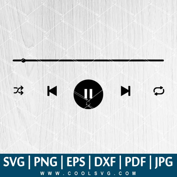 Music Player Buttons SVG - Music Buttons SVG - Music SVG - CoolSvg