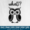 Funny Owl SVG PNG EPS DXF File - Owl Face SVG - Simple Owl SVG - Great for Cricut & Silhouette Cameo - CoolSvg