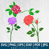 Rose SVG Cut File - Roses SVG -  Flower SVG - Rose Layered SVG - Rolled Roses SVG - Rose SVG Split - CoolSvg