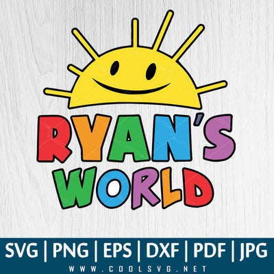 ryan world logo, Ryan's World SVG, Ryan SVG, Ryan's World Characters SVG, Cartoon svg, Ryans World Birthday SVG, Super Kid SVG