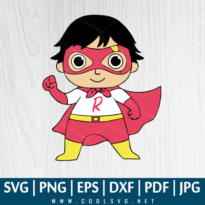 Super Girl svg, Ryans World Birthday SVG, Super Kid SVG,  cute girl svg, cartoon svg