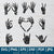 Skeleton Hand Symbol SVG - Skeleton Hand Silhouette - Great for Sublimation or Cricut
