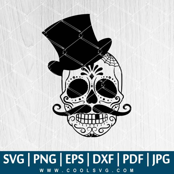 Skull Men SVG - Sugar Skull SVG - Halloween SVG - Day of The Dead SVG - Skull SVG - CoolSvg