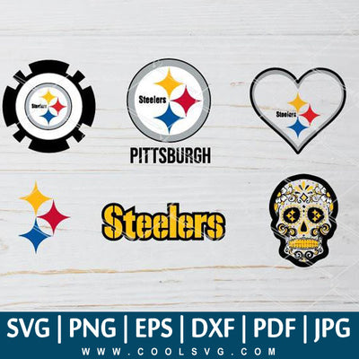 Steelers Bundle SVG PNG EPS DXF - Pittsburgh Steelers SVG - Steelers Logo SVG - NFL SVG Great for Cricut & Silhouette - CoolSvg